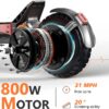 Up to 37 MPH Tire Hydraulic Brake Adult Electric Scooter - Image 3