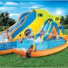 BANZAI Pipeline Twist Kids Inflatable Outdoor Backyard Water Pool Aqua Splash Park and Slides - Image 2