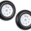 2-Pack Trailer Tire On Rim ST205/75D15 205/75 D 15 in. LRC 5 Hole White Spoke - Image 7