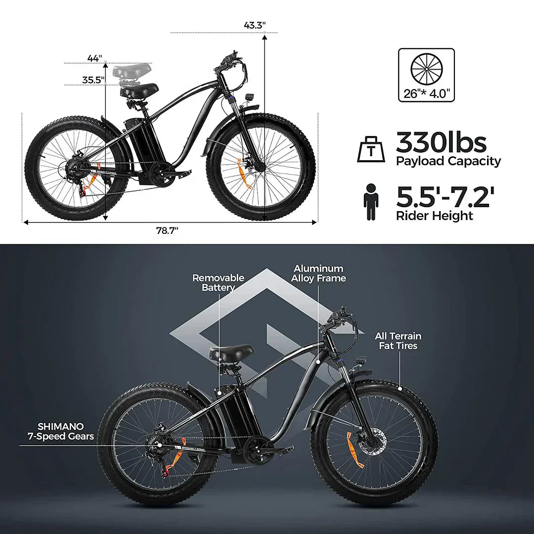 Outdoor electric bike with 48V/15Ah lithium battery - Image 2