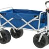 Mac Sports Heavy Duty Collapsible Folding All Terrain Utility Beach Wagon Cart Blue/Black - Image 6