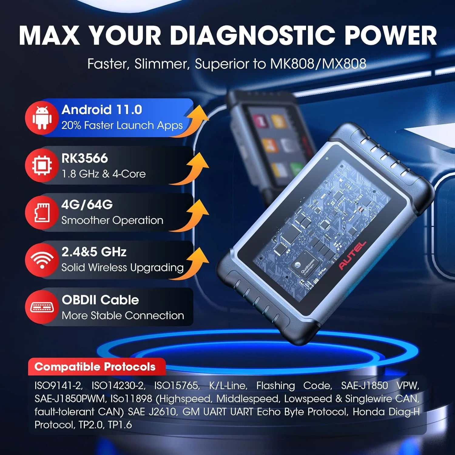 2024 Bidirectional Tool as MK808BT Pro MX808S M808Z, Function as MaxiCheck MX900, Active Test, All System Diagnose, Injector Coding. - Image 8