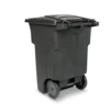 Toter 96 Gallon Trash Can with Smooth Wheels and Lid ; - Image 5