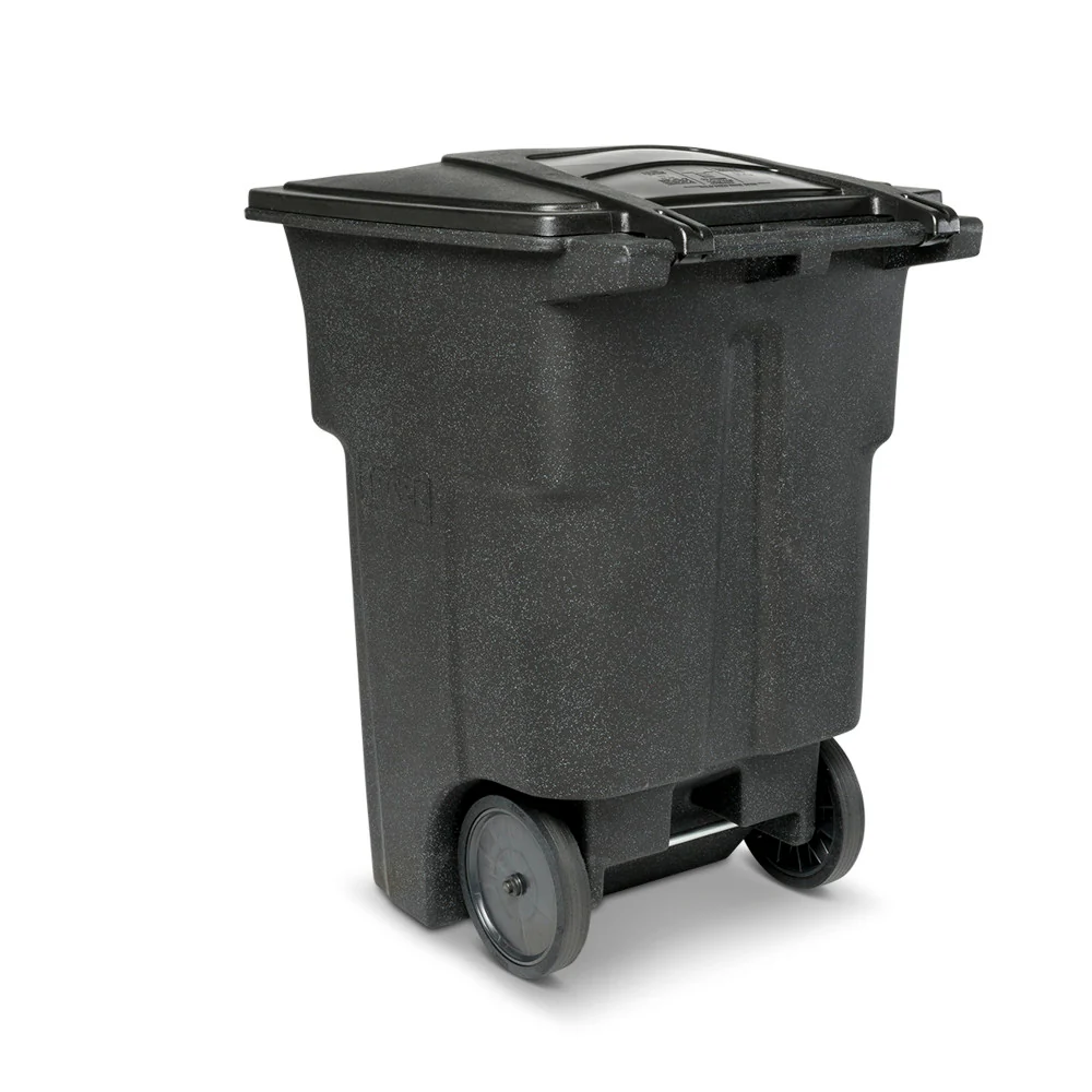 Toter 96 Gallon Trash Can with Smooth Wheels and Lid ; - Image 5