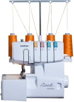 Alternative view of 1034D Serger Heavy-Duty Metal Frame Overlock Machine 1300 Stitches Per Minute Removeable Trim Trap 3 Included Accessory Feet