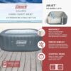 4 to 6 Person Inflatable Hot Tub Square Portable Outdoor Spa with 114 Soothing AirJets and Insulated Cover, Gray-Coleman - Image 20