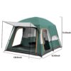 KFeng 12 Person Tents for Camping - 2Rooms 3Doors&3Windows Mesh,Suitable for Outdoor/Picnic,Brown - Image 24