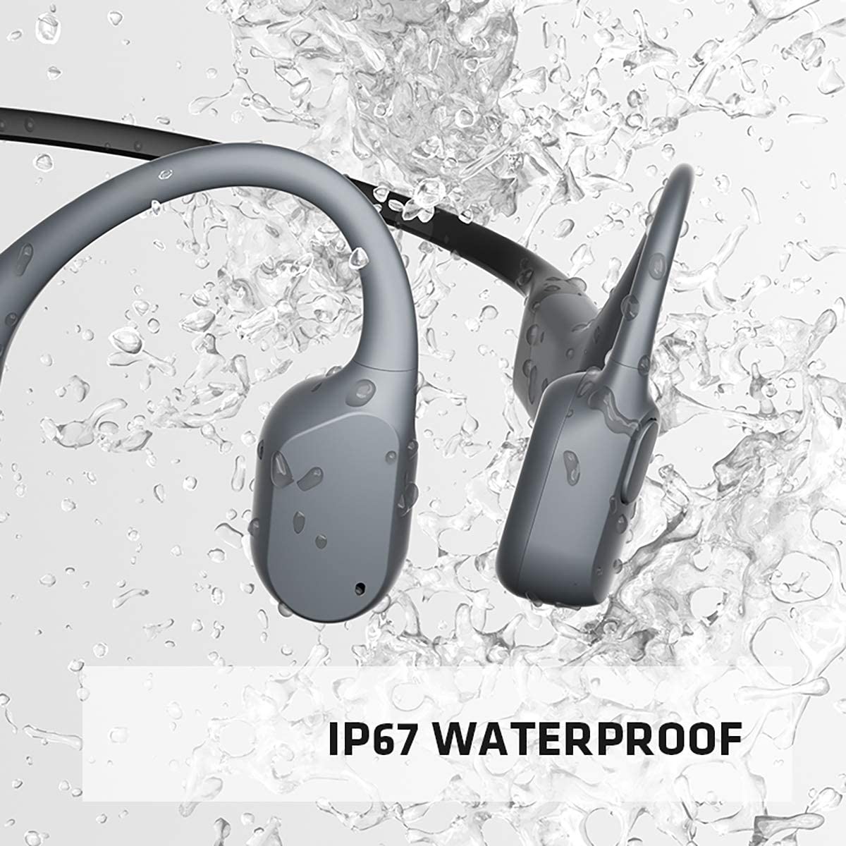 AfterShokz Aeropex Open-Ear Wireless Bone Conduction Headphones with Sport Belt Cosmic Black 2.3 - Image 9