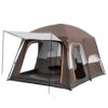 KFeng 12 Person Tents for Camping - 2Rooms 3Doors&3Windows Mesh,Suitable for Outdoor/Picnic,Brown