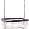Heavy Duty Wire Laundry Cart with Double Rod Rack