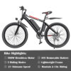 500W Electric Bike 26" Electric Bicycle for Adults with Cruise Control System Ebike - Image 4