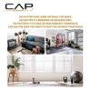 CAP Barbell 150 LB Coated Hex Dumbbell Weight Set with Vertical Rack, Black - Image 3