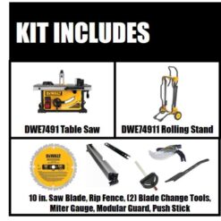 Alternative view of 15 Amp Corded 10 in. Job Site Table Saw with Rolling Stand DWE7491RS