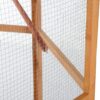 Large Wooden Hexagonal Outdoor Aviary Flight Bird Cage with Covered Roof - Image 8