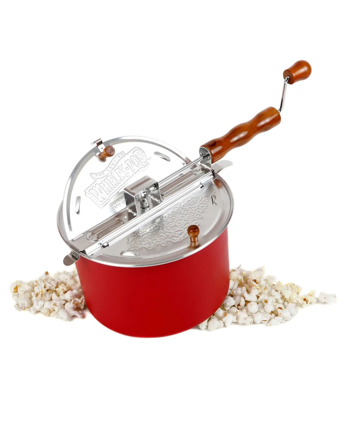 Whirley Pop Stovetop Popcorn Popper Wabash Valley Farms Color: Red