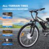 26 Inch Adult 3 Wheel Electric Tricycle with Basket, Fat Tires,7 Speeds,350W Powerful Motor, 36V 10Ah Removable Battery Dark Gray - Image 14