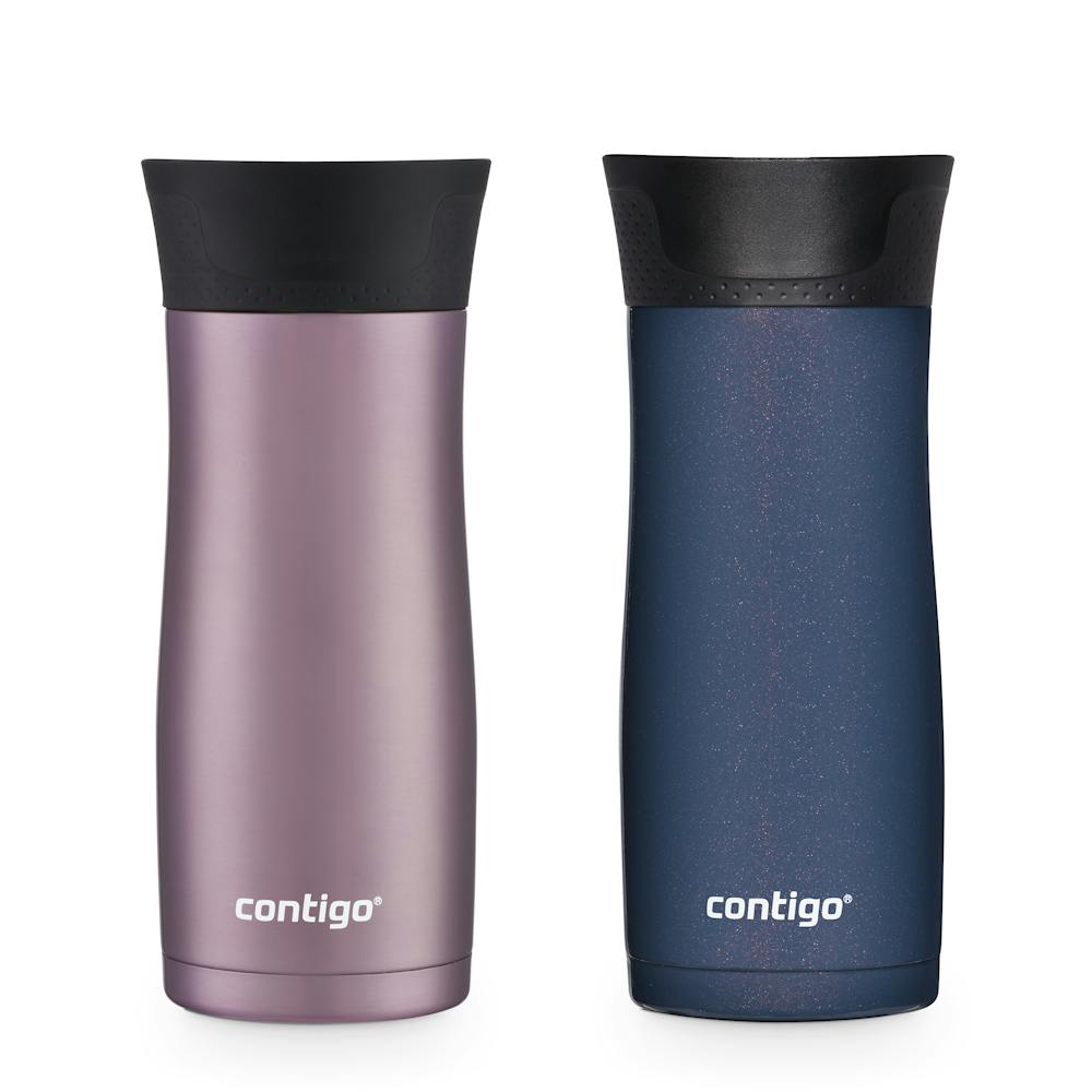 Contigo® West Loop Stainless Steel Travel Mug with AUTOSEAL® Lid, 16 oz - Vervain & Midnight Berry - Image 3