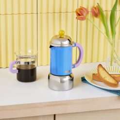 Alternative view of Bodum Chambord Stainless Steel Espresso Maker - Pale Blue