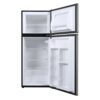 4.6. Cu ft Two Door Mini Refrigerator with Freezer, Stainless Steel - Image 3