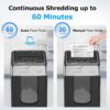 BONSEN 300-Sheet Auto Feed Paper Shredder, 60 Min, P-4, 8.1 Gal, Quiet - Image 6