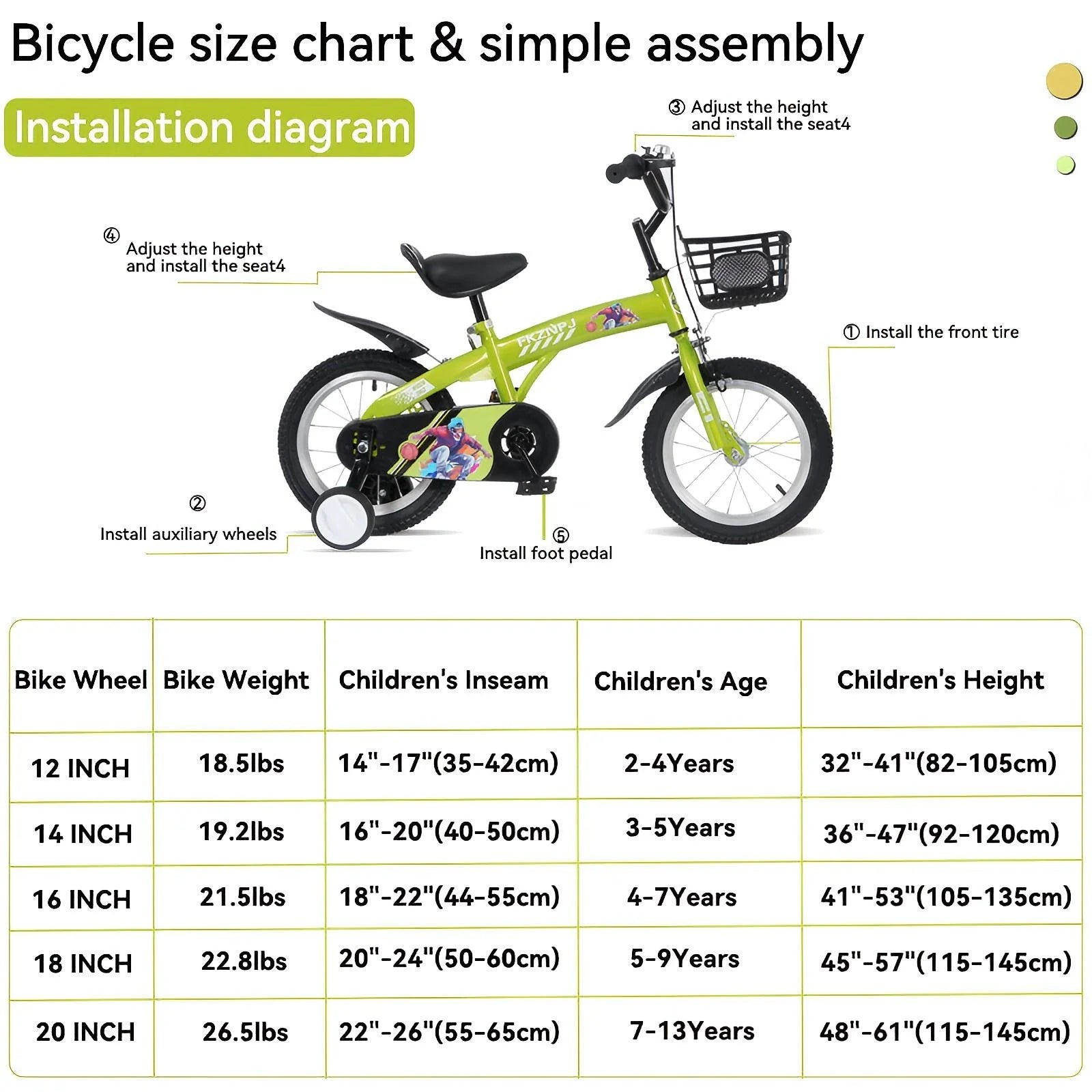 Baprem 18" Girls Bike for 5-9 Years Old Kids, Cute Kids Bike with Training Wheels, Steel Frame Sporty Children Bicycle, Pink - Image 46