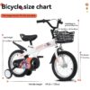 Baprem 18" Girls Bike for 5-9 Years Old Kids, Cute Kids Bike with Training Wheels, Steel Frame Sporty Children Bicycle, Pink - Image 27