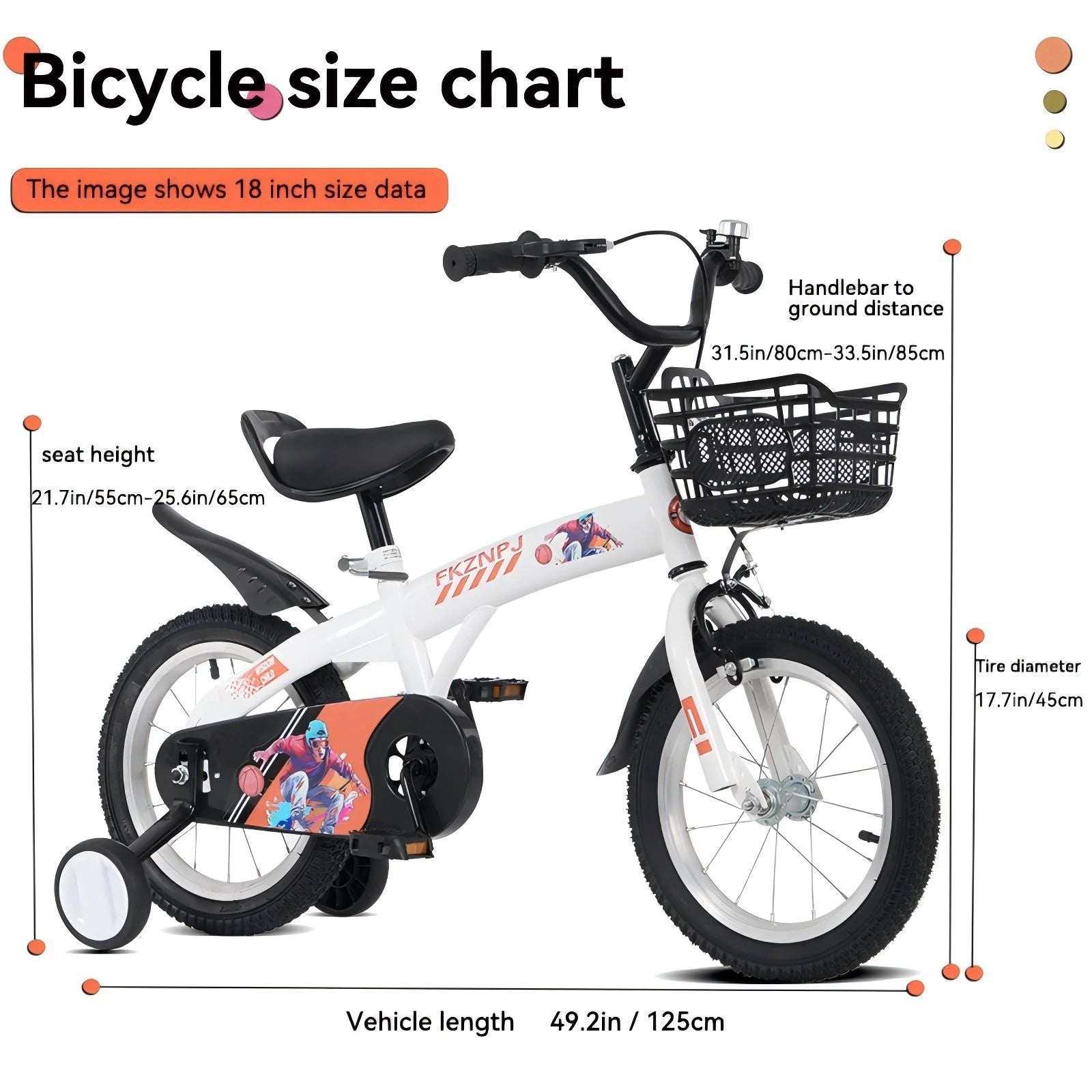 Baprem 18" Girls Bike for 5-9 Years Old Kids, Cute Kids Bike with Training Wheels, Steel Frame Sporty Children Bicycle, Pink - Image 27