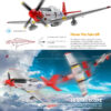 A280 RC Plane 2.4G 4CH 3D6G Mode Aircraft P51 Fighter Simulator with LED Searchlight RC Airplane Toys for Children - Image 6