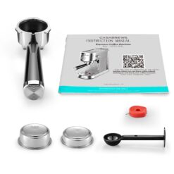 Alternative view of CASABREWS 5418Basic Espresso Machine with 20-Bar pressure, 34 oz Water Tank, with Milk Frother, Silver