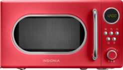 Insignia - 0.7 Cu. ft. Compact Microwave - Cherry Red