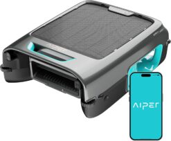 Alternative view of AIPER Surfer S2 Solar Pool Skimmer with APP Support, 24/7 Cleaning, Dual Charging Modes, Smart Obstacle Avoidance, Ideal for All Swimming Pool Types
