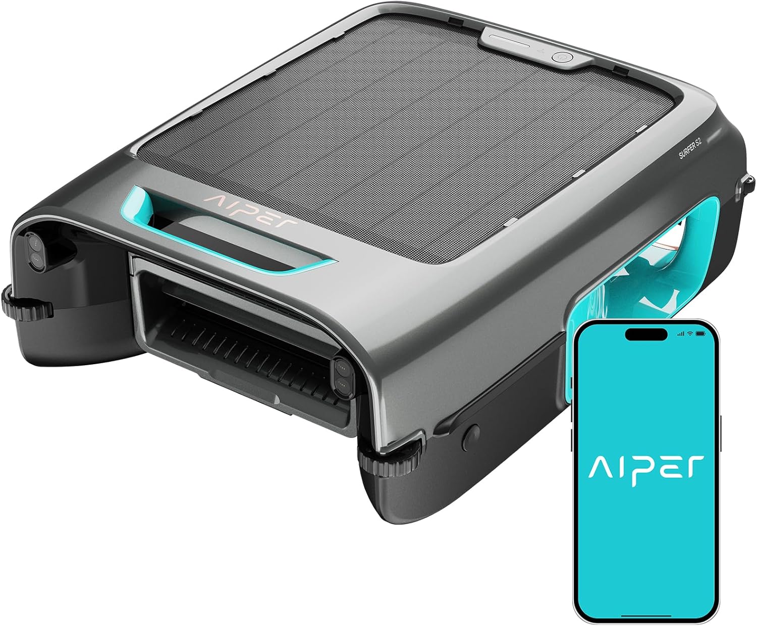 AIPER Surfer S2 Solar Pool Skimmer with APP Support, 24/7 Cleaning, Dual Charging Modes, Smart Obstacle Avoidance, Ideal for All Swimming Pool Types - Image 2