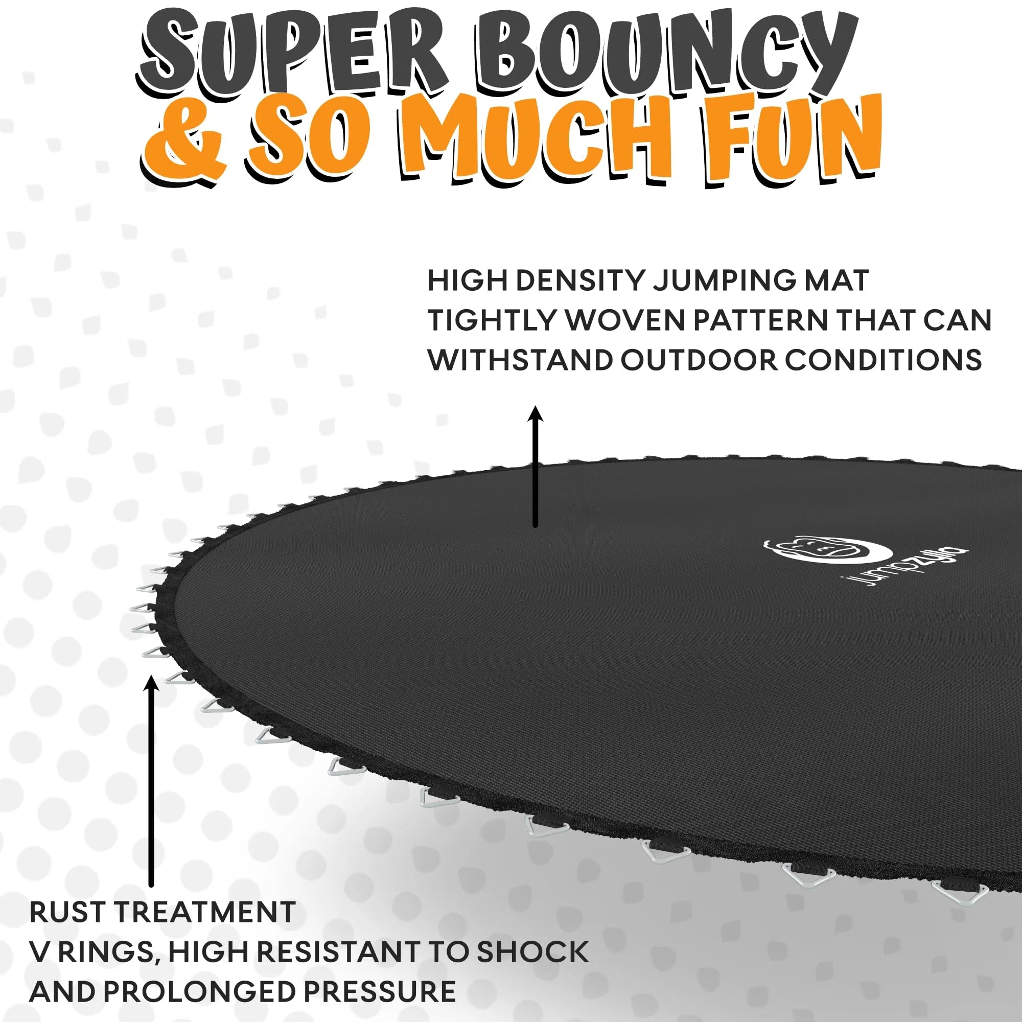 JUMPZYLLA 8FT Trampoline Outdoor with Enclosure for Kids - Image 3