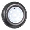 2-Pack Trailer Tire On Rim ST205/75D15 205/75 D 15 in. LRC 5 Hole White Spoke - Image 3