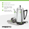 Presto Stainless Steel Coffee Maker, 12 Cup Robust Percolator Coffee, Silver - 2.79 - Image 3