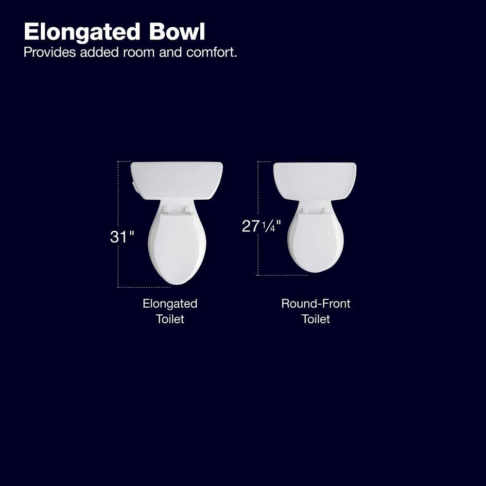Extra Tall Highline Arc Complete Solution 2-piece 1.28 GPF Single Flush Elongated Toilet in White (Seat Included) 78305-0 - Image 8