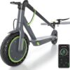 Electric Scooter - 8.5" Solid Tires, 350W Motor, Up to 19 MPH and 21-23 Miles Long-Range Portable Foldable Commuting Scooter for Adults with Double Braking System and App - Image 7