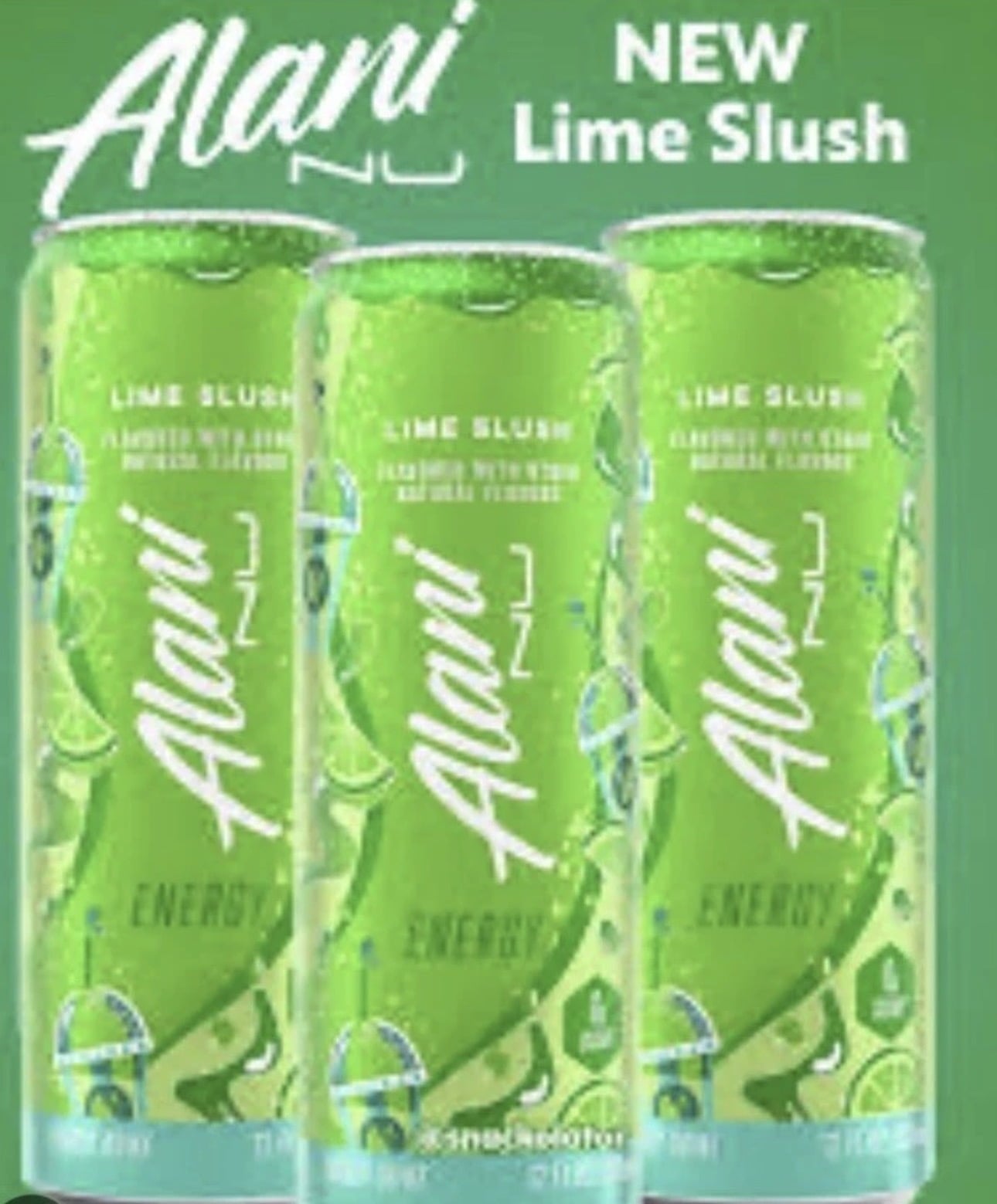Energy Drink, Lime Slush Flavor, 12 Pack (12fl oz Cans), Sugar Free, Low Calories, 200mg Caffeine - Image 5