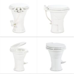 Alternative view of Dometic 310 RV Toilet, Oblong, PowerFlush, White