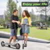 Electric Scooter - 8.5" Solid Tires, 350W Motor, Up to 19 MPH and 21-23 Miles Long-Range Portable Foldable Commuting Scooter for Adults with Double Braking System and App - Image 17