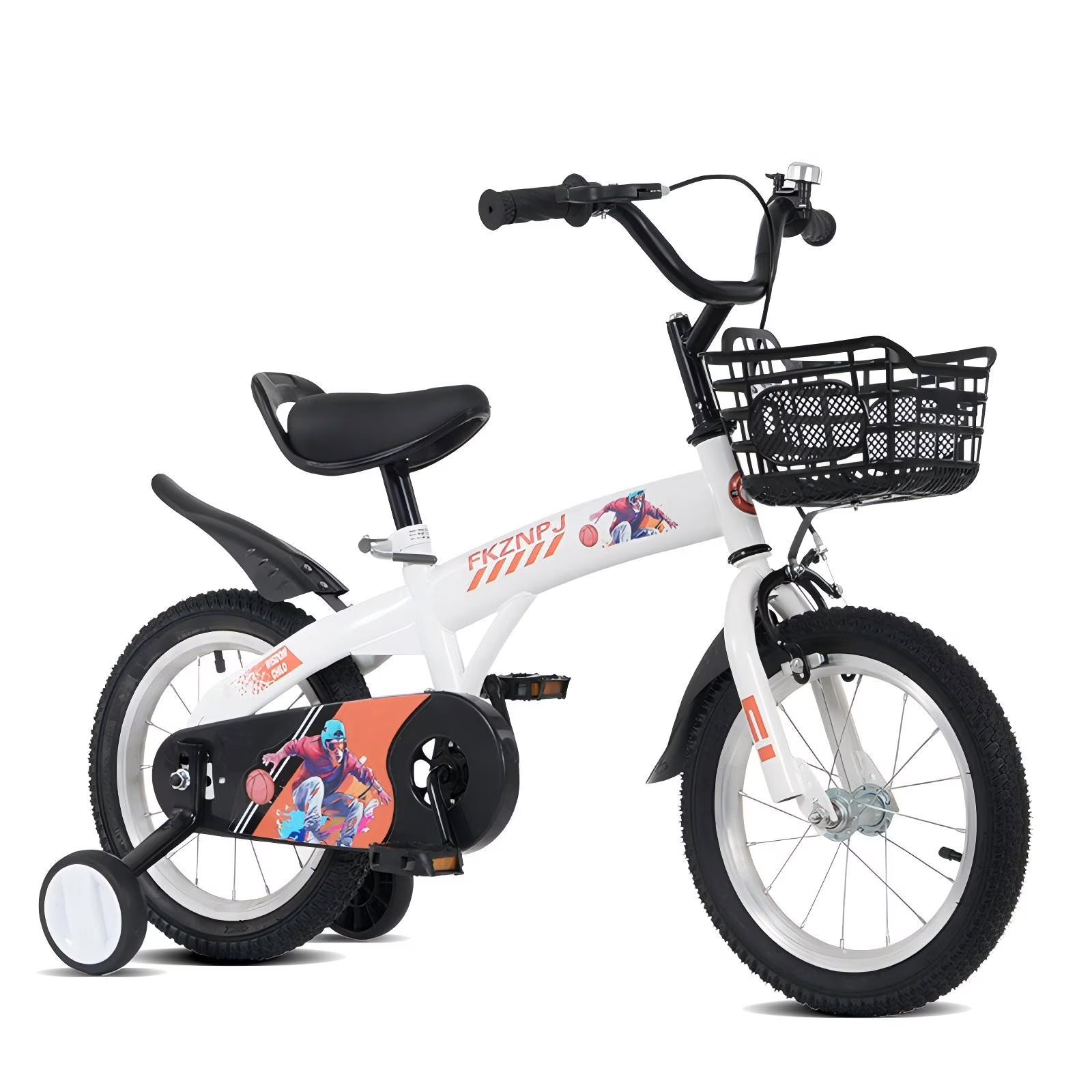 Baprem 18" Girls Bike for 5-9 Years Old Kids, Cute Kids Bike with Training Wheels, Steel Frame Sporty Children Bicycle, Pink - Image 3