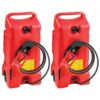 14 Gallon Portable Gas Fuel Tank with Pump, 2 Pack, Red - Image 11