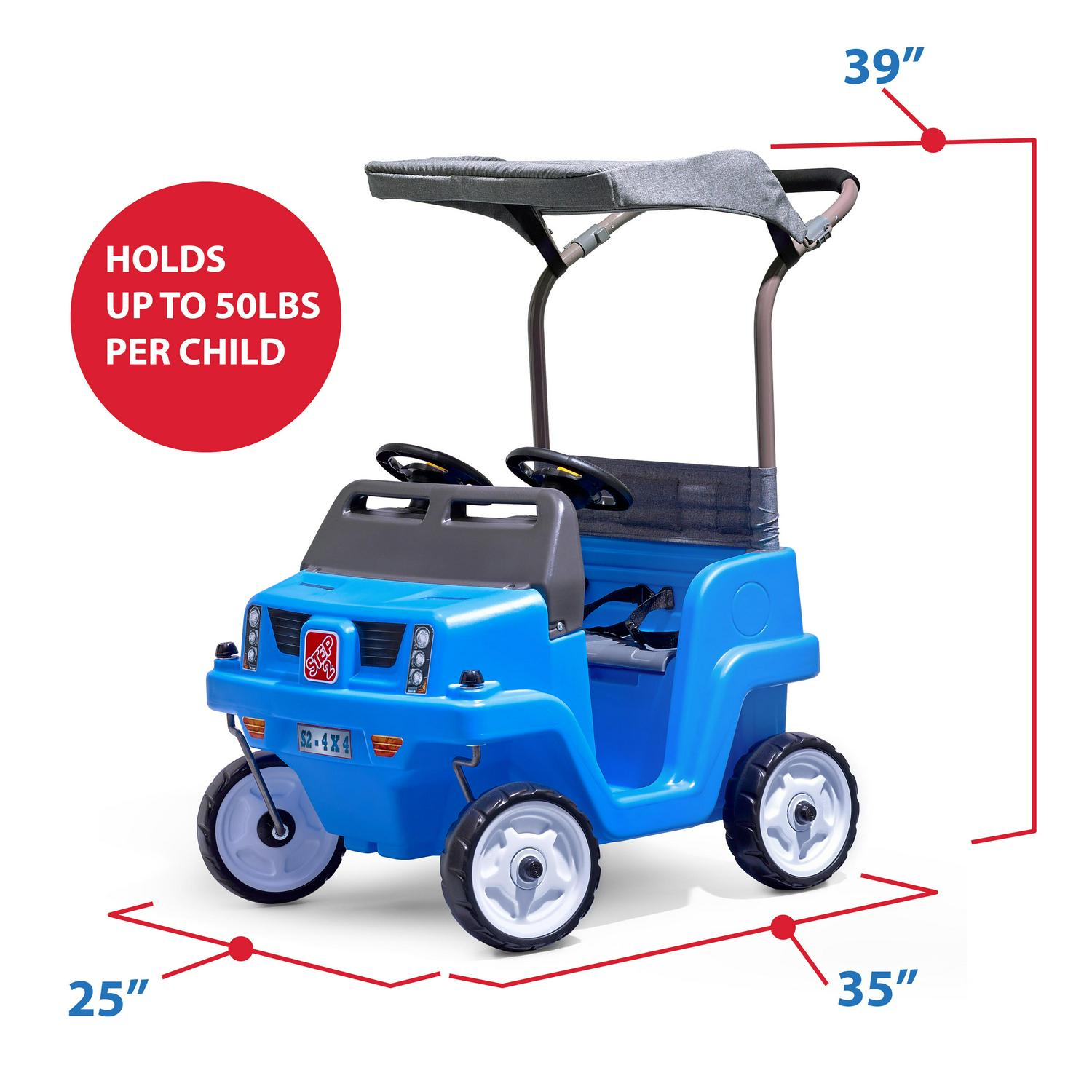 Step2 Side-by-Side Push Around SUV Two-Seater Push Car - Image 3