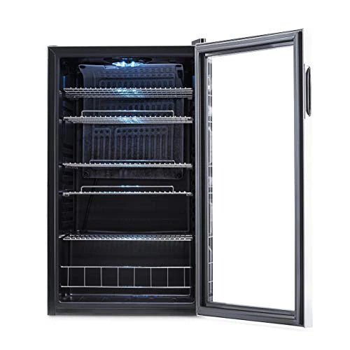 NewAir Beverage Refrigerator Cooler | 126 Cans Free Standing with Right Hinge Glass Door - Image 2