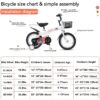 Baprem 18" Girls Bike for 5-9 Years Old Kids, Cute Kids Bike with Training Wheels, Steel Frame Sporty Children Bicycle, Pink - Image 36