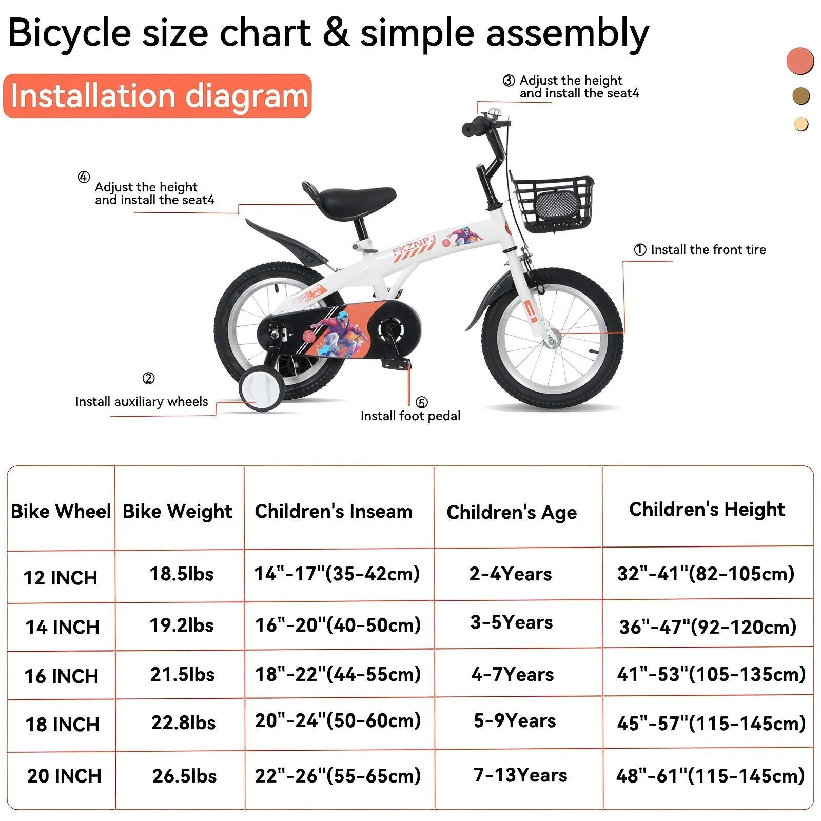 Baprem 18" Girls Bike for 5-9 Years Old Kids, Cute Kids Bike with Training Wheels, Steel Frame Sporty Children Bicycle, Pink - Image 36