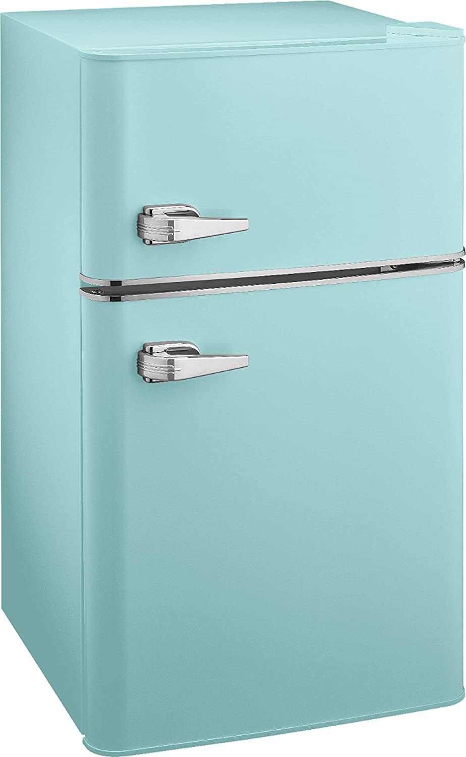 3.1 Cu. ft. Retro Mini Fridge with Top Freezer – Cool Mint - Image 2