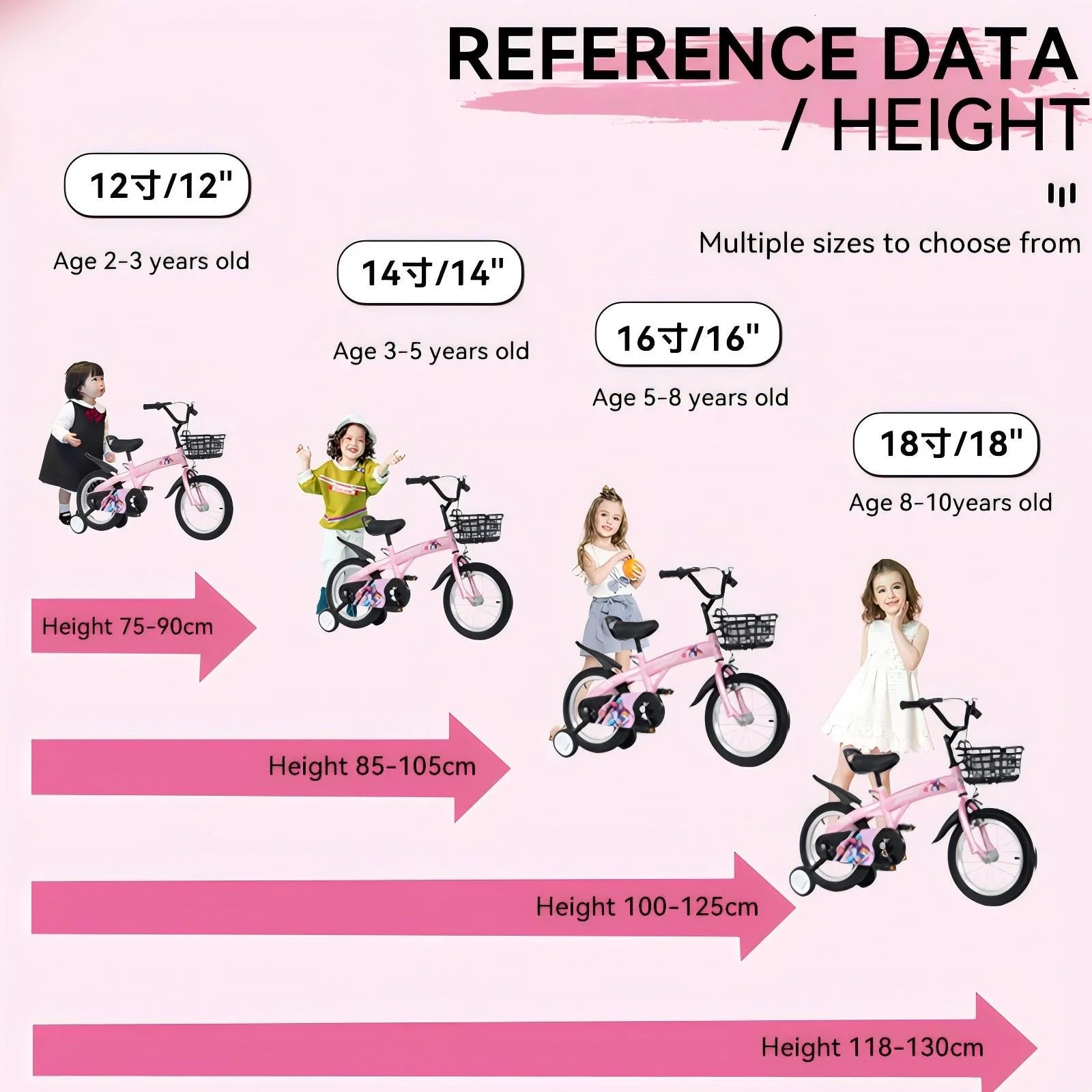 Baprem 18" Girls Bike for 5-9 Years Old Kids, Cute Kids Bike with Training Wheels, Steel Frame Sporty Children Bicycle, Pink - Image 21