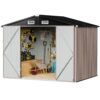 Aoxun 6.4x4 FT Outdoor Storage Shed for Tool Garden - Image 8