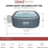 4 to 6 Person Inflatable Hot Tub Square Portable Outdoor Spa with 114 Soothing AirJets and Insulated Cover, Gray-Coleman - Image 2